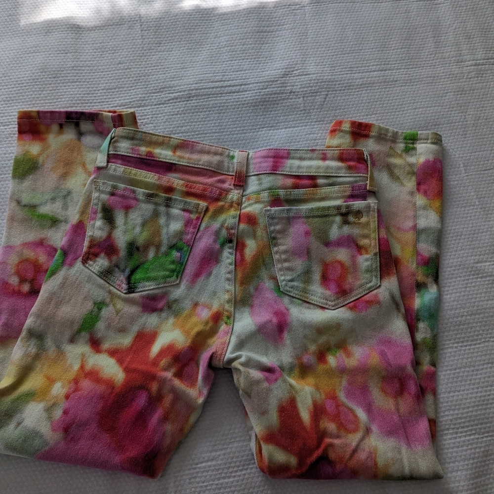 KATE SPADE New York Broome Street Colorful Abstract Skinny Stretch Jeans SZ 25. - Picture 3 of 9